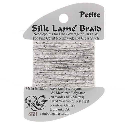 SP81 Platinum - Petite Silk Lame' Braid