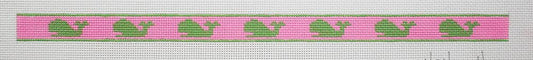 SGS-17 Sunglass Strap Lime Green Whales on Pink