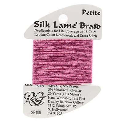 Petite Silk Lame' Braid Dark Pink - SP109