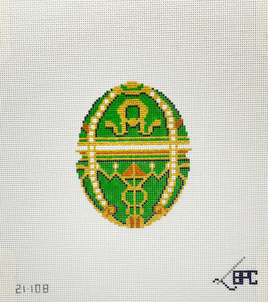 Faberge Egg - Green by Blueberry Point Canvas