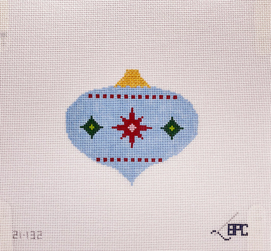 Retro Blue Ornament by Blueberry Point Canvas