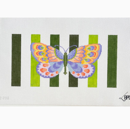 Butterfly w/Stripes by Blueberry Point Canvas