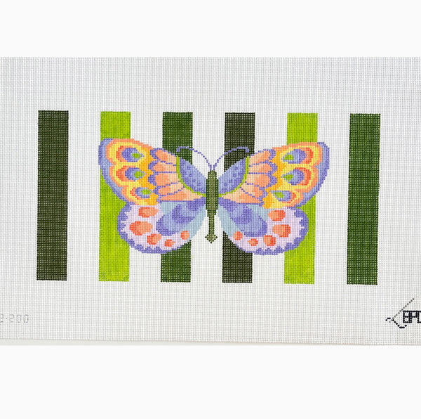 Butterfly w/Stripes by Blueberry Point Canvas