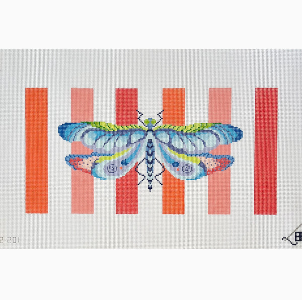 Dragonfly w/Stripes by Blueberry Point Canvas