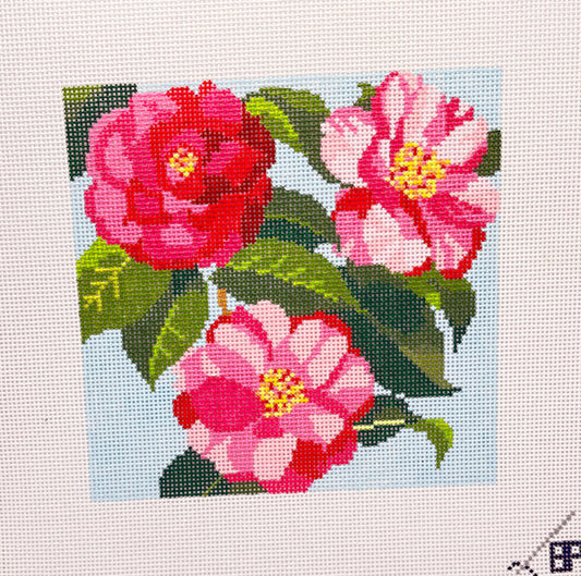 Three Camellias by Blueberry Point Canvas