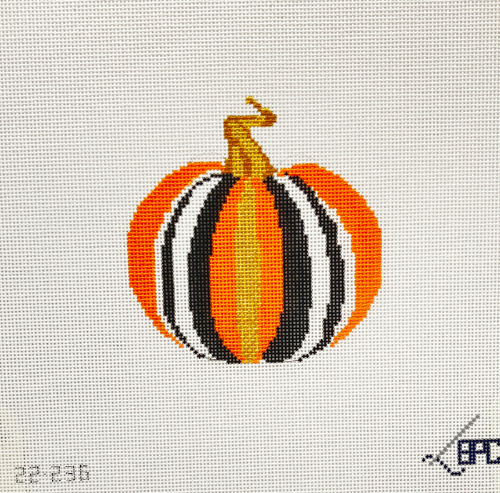 Pumpkin - Stripe by Blueberry Point Needlepoint