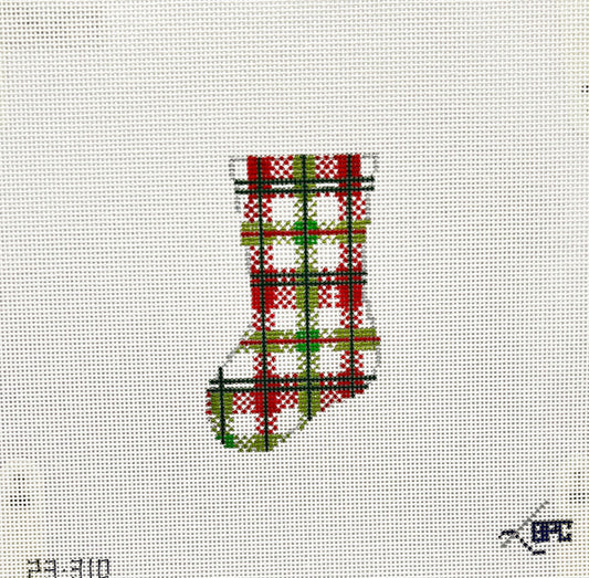 Micro Plaid Stocking by Blueberry Point