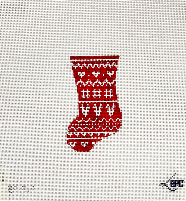 Micro Red Sweater stocking by Blueberry Point