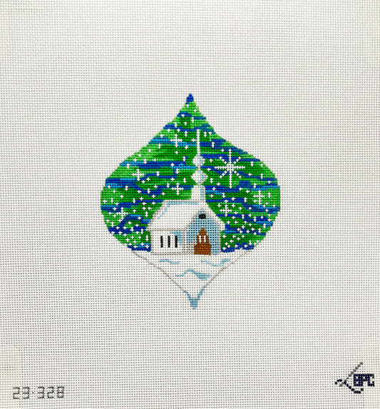 Church Ornament by Blueberry Point Canvas