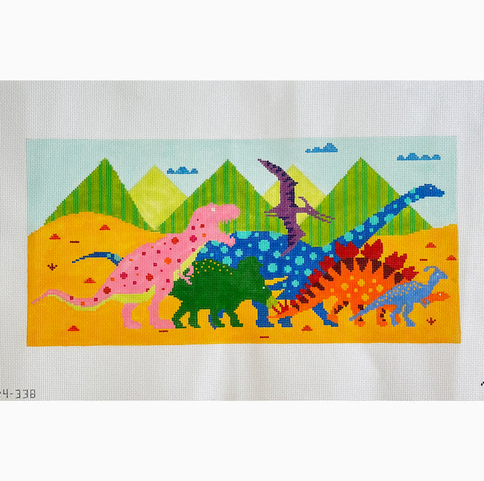 Dinosaur Parade by Blueberry Point Canvas