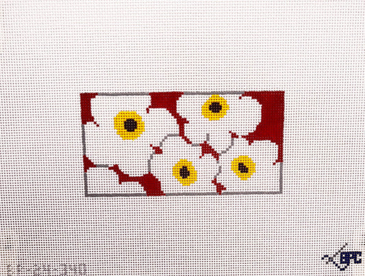 White Poppy Small Rectangle by Blueberry Point Canvas