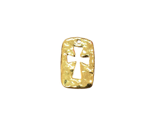 Gold Cross Charm by Alouette