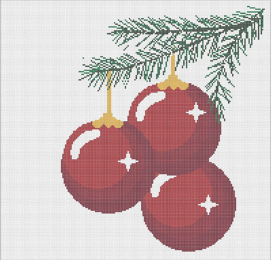 3 Ornaments on Branch by The Collection Designs