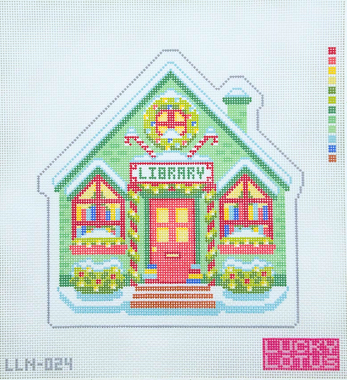 Library Christmas Village by Lucky Lotus