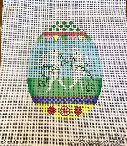 Bunny on Easter Egg by Brenda Stoft