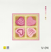 4-Piece Pink Heart Box by Lauren Bloch