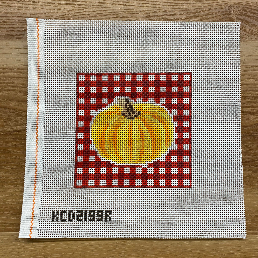 Pumpkin on Gingham