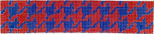 KF-42 Key Fob Houndstooth red & blue