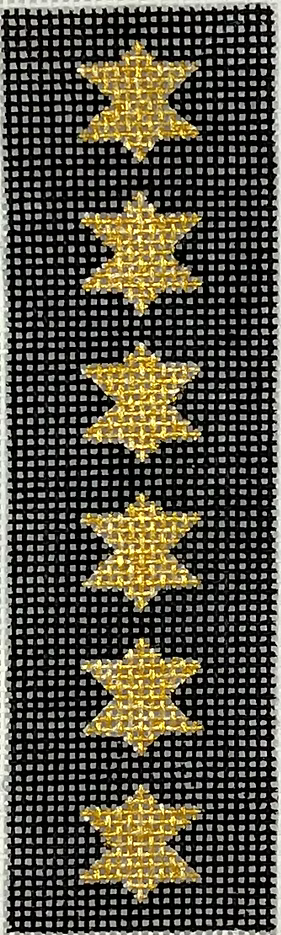MEZ-02 Mezuzah - Gold Star of David on Black