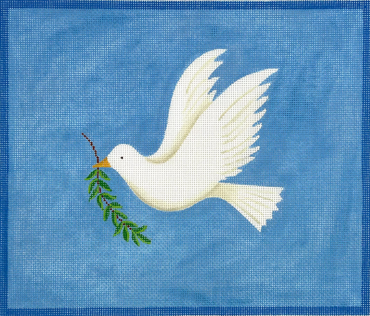 TAL-15 Tallis Bag - White Dove w/Olive Branch