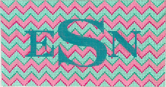 INSPCL-30 Planet Earth Clutch Insert Zigzag turquoise & hot pink