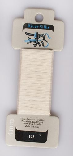 River Silks 4mm White - 173