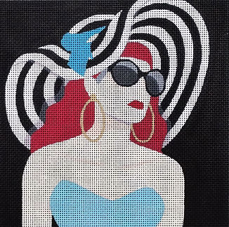 AR-FF02 Femmes in Black & White Hat