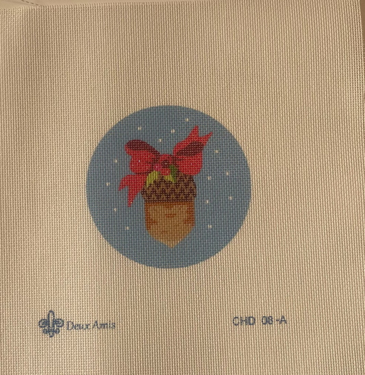 Acorn ornament by Deux Amis Needlepoint