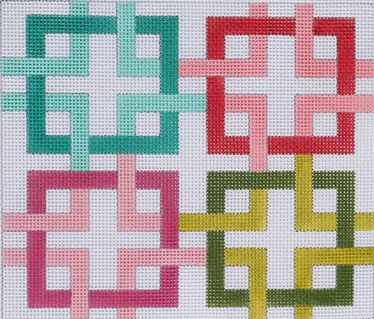 Small Interlocking Squares - Multi by Kate Dickerson
