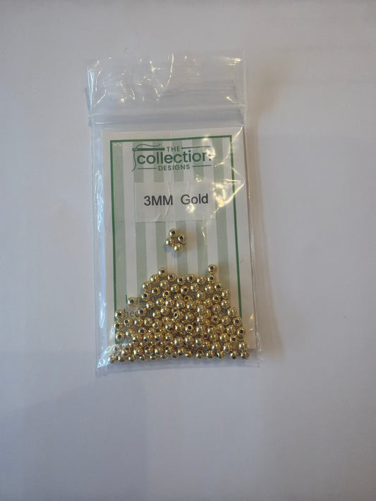 The Collection Design 3mm Gold Beads