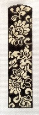 Karen's Damask Bookmark- Black & Ivory