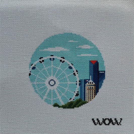 OKC Round by WOW Needlepoint