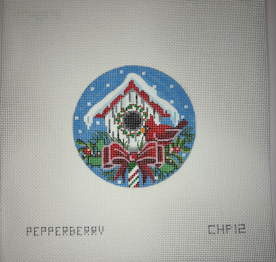 Holiday Birdhouse w/Cardinal by Pepperberry Designs CHR12