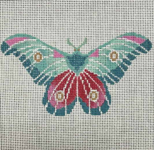 Teal & Rose Butterfly by A Stitch in Time