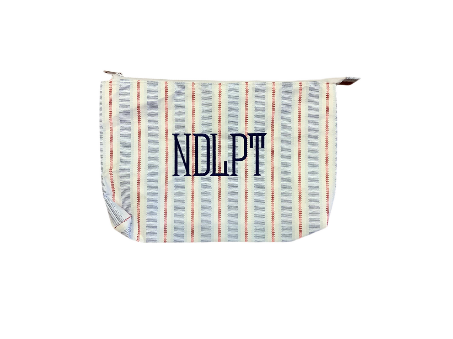 Nantucket Stripe Monogrammed Stash Bag by Wipstitch