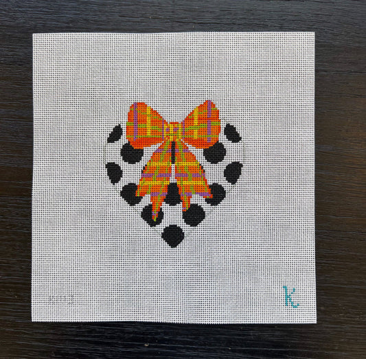 Orange Heart and Bow by The Collection Designs