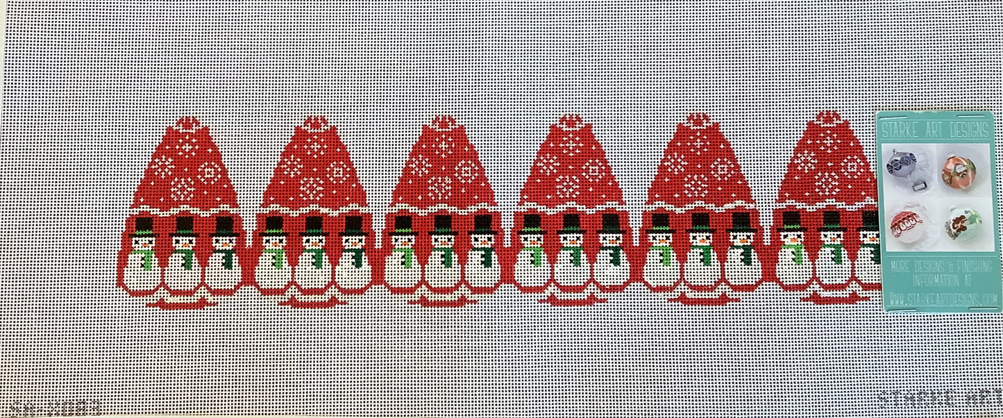 Red Snowmen Ornament Wrap by Starke Art