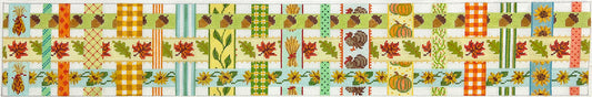 BAS-04 Thanksgiving/ Fall Basket Woven Ribbons w/ a Thanksgiving Theme