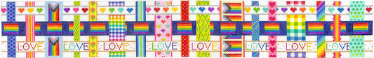 BAS-08 Pride Basket Woven Ribbons w/ a Rainbow Pride Theme