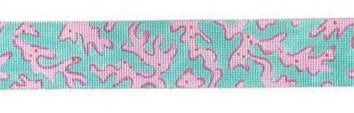 BL-76 Belt Lily Inspired Coral fuchsia on bright Caribbean