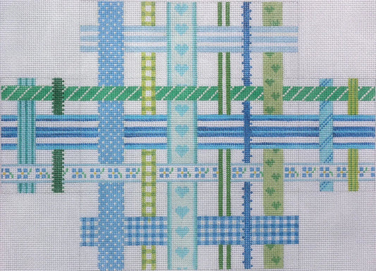 BR-01 Brick Woven Ribbons blues & greens