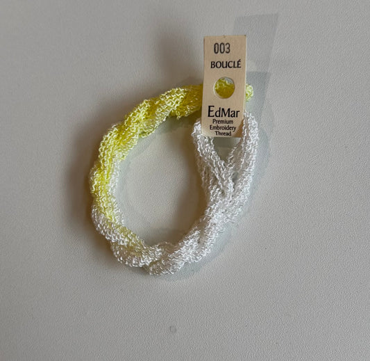 EdMar Boucle - 003 Light Yellow and White Variegated