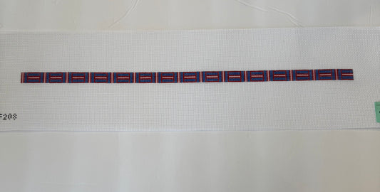 Red Cross Hatch Wrap Bracelet