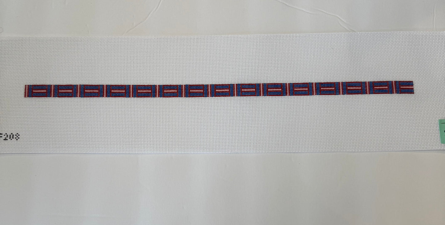 Red Cross Hatch Wrap Bracelet