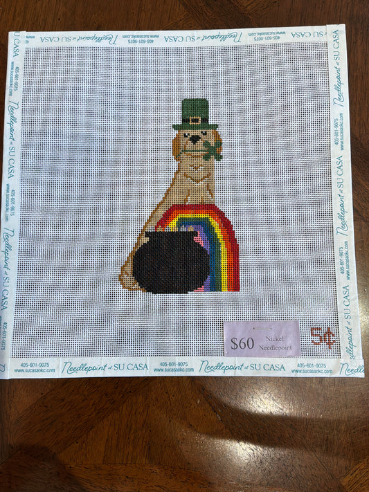 Lucky Dog Nickel Needlepoint