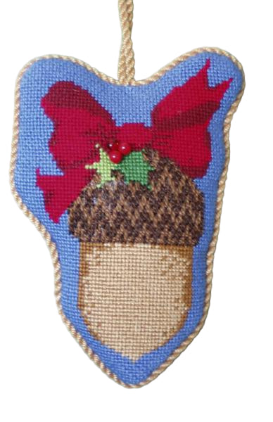 Acorn ornament by Deux Amis Needlepoint