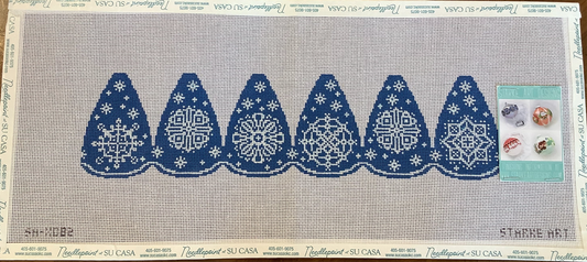 Blue Snowflake Ornament Wrap by Starke Art