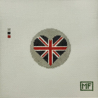Heart Union Jack -  MF Needlepoint