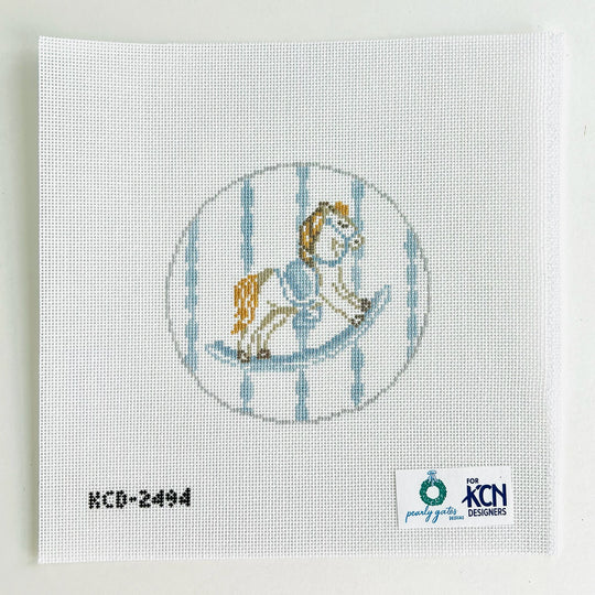 Blue Rocking Horse Round by KCN Designers