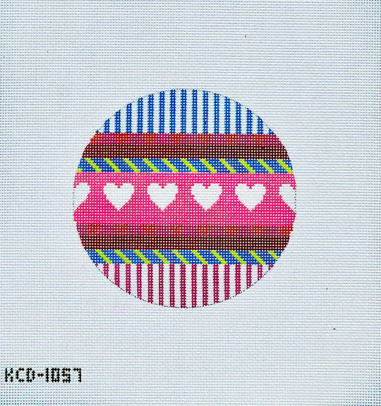 Valentine Stripe Ornament by KCN Designers